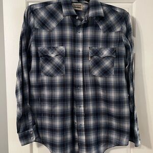 VINTAGE Levi Strauss Blue western style shirt